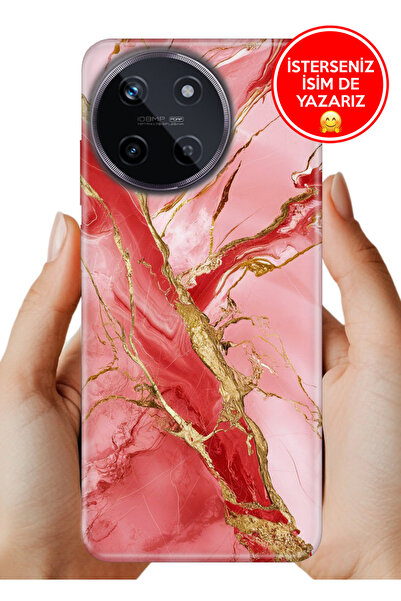 realme 11 4G Kılıf Desenli Rubber Kamera Korumalı Silikon Pembemermer 32