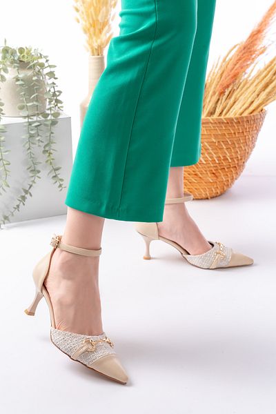 marinarosse Women's Spruce Beige Classic Heeled Shoes