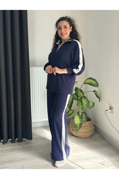 MODA ΓΥΝΑΙΚΕΙΟ ΣΕΤ ΜΕΓΑΛΟΥ ΜΕΓΕΘΟΥΣ ΦΟΡΜΑ ΚΑΜΙΣΟΛΑ ΜΕ ΛΕΥΚΟ ΡΙΓΕ ΕΜΠΡΙΜΕΝΟ ΒΑΜΒΑΚΙ