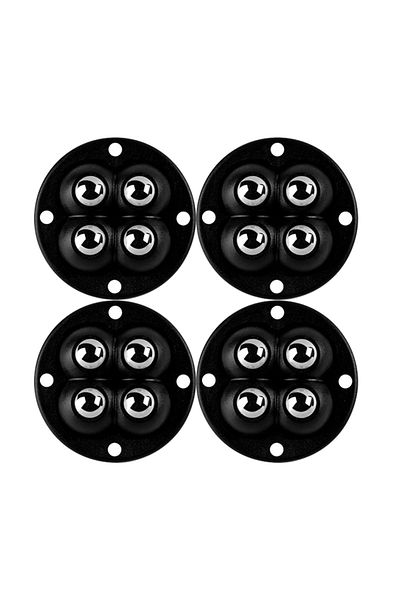 Choice 4 Beads Black 4pcs 4pcs Self-adhesive Universal Pulley Rotating Wheels Mute 4 Beads Ball For Furnitu