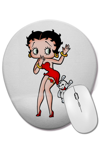 BASKI DÜNYASI Οβάλ ποντίκι με υποστήριξη καρπού Betty Boop