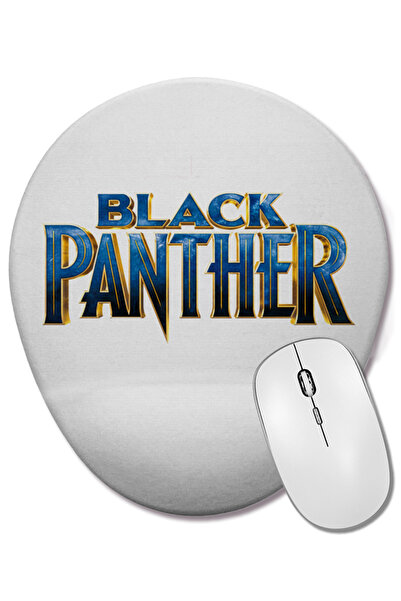 BASKI DÜNYASI Mouse Pad oval Pantera Negra cu suport pentru încheietura mâinii