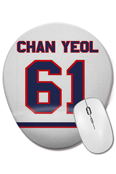 BASKI DÜNYASI Mouse Pad oval Exo Chanyeol 61 cu suport pentru încheietura mâinii