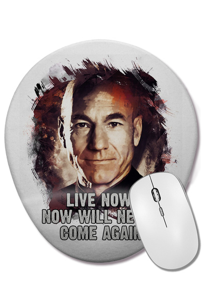 BASKI DÜNYASI Οβάλ ποντίκι με υποστήριξη καρπού Captain Picard