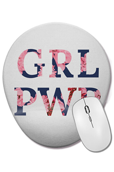 BASKI DÜNYASI Οβάλ ποντίκι ποντικοπολιτείας με φλοράλ φόντο και στήριγμα καρπ...