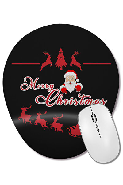 BASKI DÜNYASI Anul Nou Concept de Anul Nou Crăciun Fericit 05 Mouse Pad oval ...