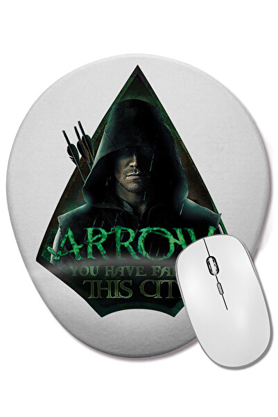 BASKI DÜNYASI Mouse Pad oval Arrow cu suport pentru încheietura mâinii