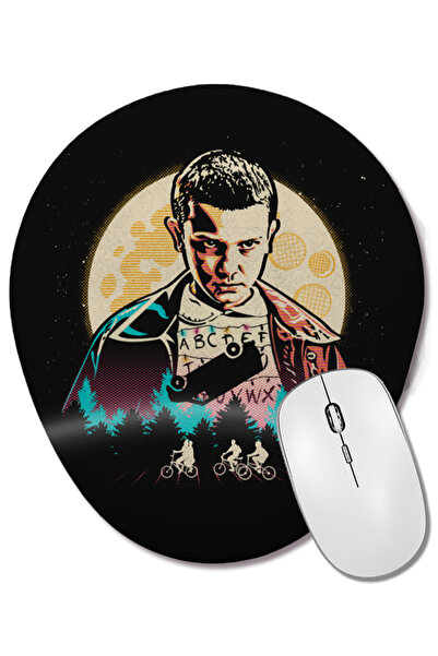 BASKI DÜNYASI Stranger Things 03 Mouse Pad oval cu suport pentru încheietura mâinii