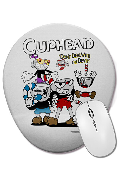 BASKI DÜNYASI Cuphead jedna ovalna podloga za miša sa podrškom za zglob