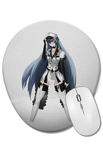 BASKI DÜNYASI Mouse Pad oval Akame Ga Kill Esdeath personaj Design cu suport ...