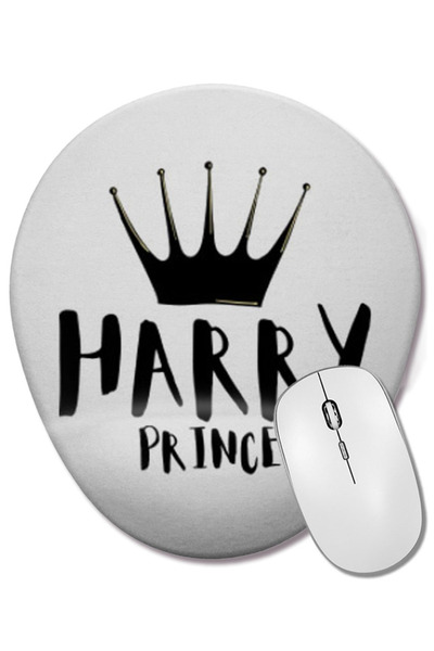 BASKI DÜNYASI Mouse Pad oval PRINCE HARRY cu suport pentru încheietura mâinii