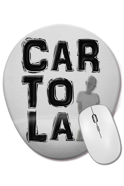 BASKI DÜNYASI Mouse Pad oval Cartola cu suport pentru încheietura mâinii