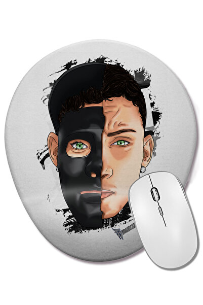 BASKI DÜNYASI Μασκαρίτσα Metade, οβάλ ποντίκι με υποστήριξη καρπού Metade Ros...