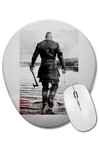BASKI DÜNYASI Mouse Pad oval Vikings cu suport pentru încheietura mâinii