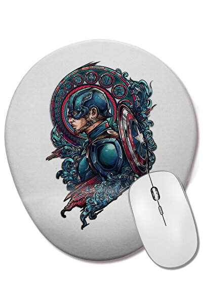 BASKI DÜNYASI Οβάλ ποντίκι με υποστήριξη καρπού Capitao America