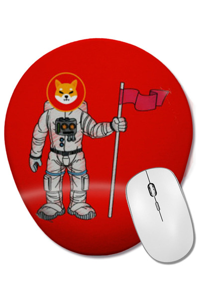 BASKI DÜNYASI Mouse Pad oval Shiba Inu Coin To The Moon cu suport pentru înch...
