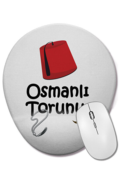 BASKI DÜNYASI Mouse Pad oval Osmanlı Torunu cu suport pentru încheietura mâinii