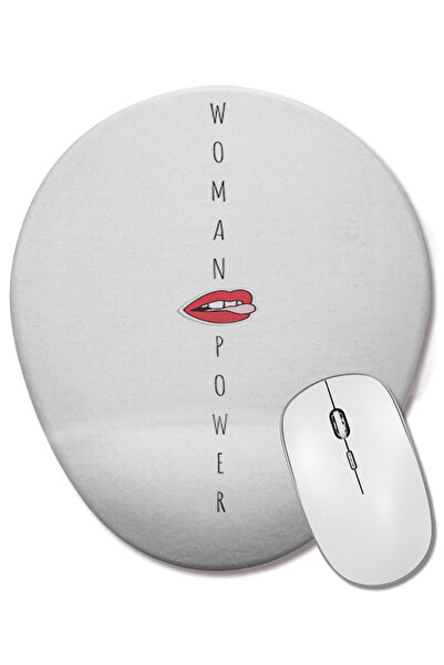 BASKI DÜNYASI Mouse Pad oval pentru femei cu suport pentru încheietura mâinii