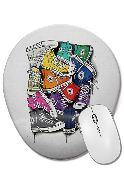 BASKI DÜNYASI Stylo tenis 1 Mouse Pad oval cu suport pentru încheietura mâinii