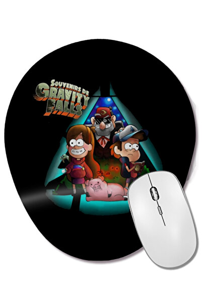 BASKI DÜNYASI Mouse Pad oval Gravity Falls cu suport pentru încheietura mâinii