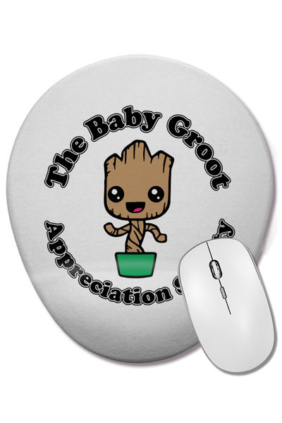 BASKI DÜNYASI Mouse Pad oval cu suport pentru încheietura mâinii „Societatea ...