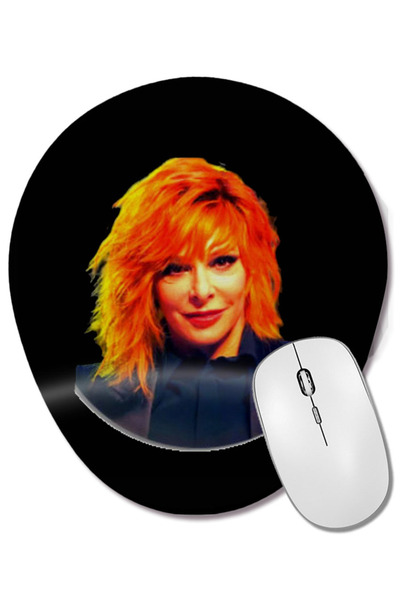 BASKI DÜNYASI Mouse Pad oval Mylene Farmer cu suport pentru încheietura mâinii