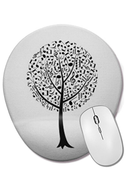 BASKI DÜNYASI Muzika Muzika Ovalna podloga za miša sa podrškom za zglob