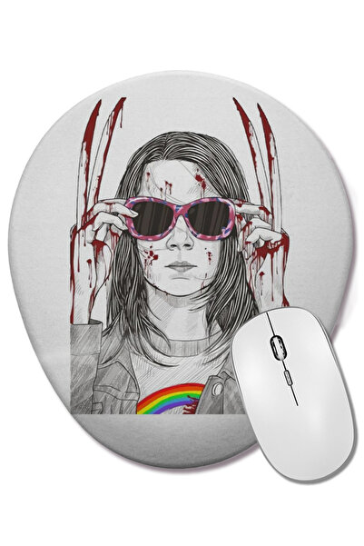 BASKI DÜNYASI X 23 Mouse Pad oval cu suport pentru încheietura mâinii