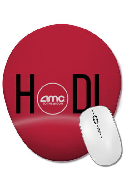 BASKI DÜNYASI HOLD AMC Stock TO THE MON Mouse Pad oval cu suport pentru încheietura mâinii