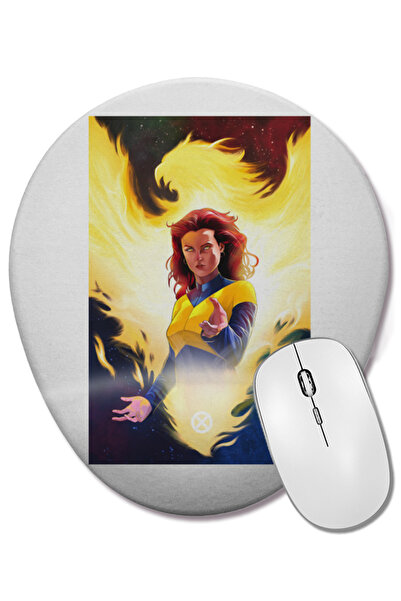 BASKI DÜNYASI Mouse Pad oval X Men Dark Phoenix cu suport pentru încheietura mâinii