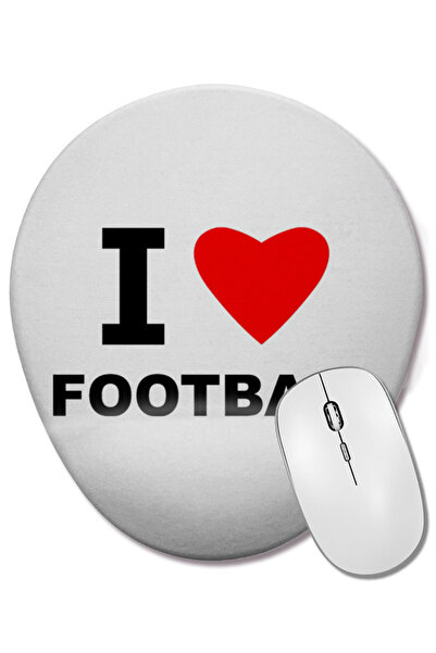 BASKI DÜNYASI Ποντίκι ποδοσφαίρου με οβάλ σχήμα με στήριγμα καρπού I Love Foo...