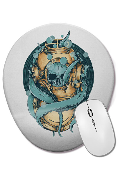 BASKI DÜNYASI Mouse Pad oval cu suport pentru încheietura mâinii Leagues Unde...