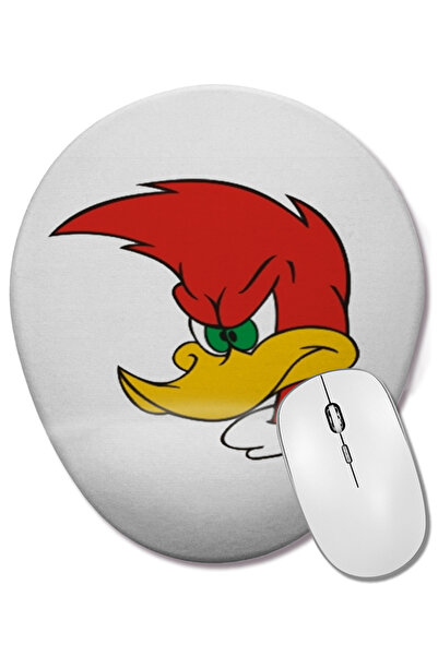 BASKI DÜNYASI Mouse Pad oval Pica Pau cu suport pentru încheietura mâinii