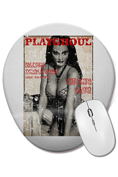 BASKI DÜNYASI Mouse Pad oval Playghoul cu suport pentru încheietura mâinii