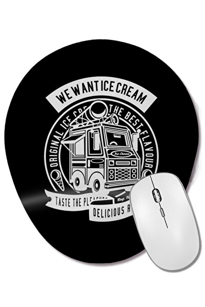 BASKI DÜNYASI Mouse Pad oval cu suport pentru încheietura mâinii We Want Ice ...