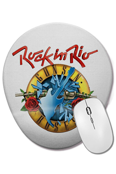 BASKI DÜNYASI Rock in Rio 2017 Guns N' Roses Mouse Pad oval cu suport pentru ...