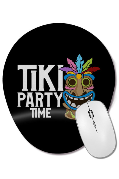 BASKI DÜNYASI Adorabil și drăguț Tiki Party Time Island Luau Mouse Pad oval c...