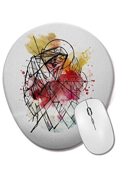 BASKI DÜNYASI Οβάλ ποντίκι με υποστήριξη καρπού Sagrado Coraçao