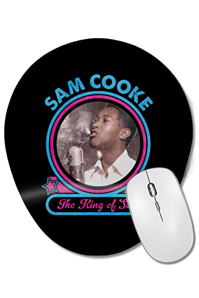 BASKI DÜNYASI Sam Cooke, Regele Soulului, mouse pad oval cu suport pentru înc...