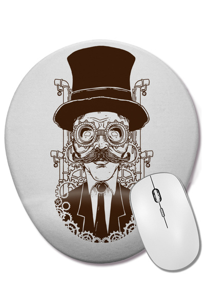 BASKI DÜNYASI Mouse Pad oval modern cu suport pentru încheietura mâinii