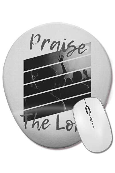 BASKI DÜNYASI Mouse Pad oval Praise Estampa Clara cu suport pentru încheietur...