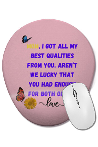 BASKI DÜNYASI Cadou de Ziua Mamei 2021 Cel mai bun mouse pad oval cu suport p...