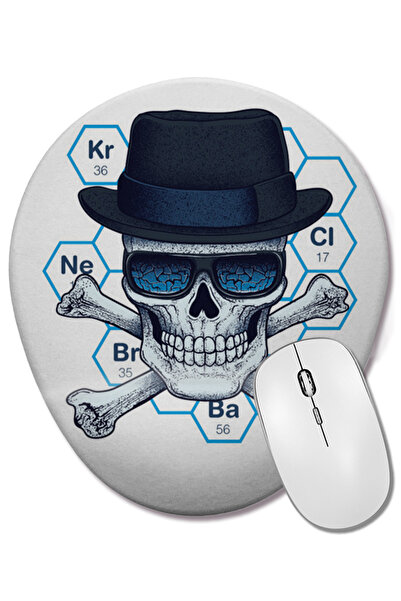 BASKI DÜNYASI Mouse Pad oval Breaking Bad cu suport pentru încheietura mâinii