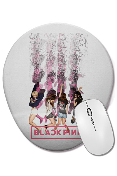 BASKI DÜNYASI Blackpink 0001 Mouse Pad oval cu suport pentru încheietura mâinii