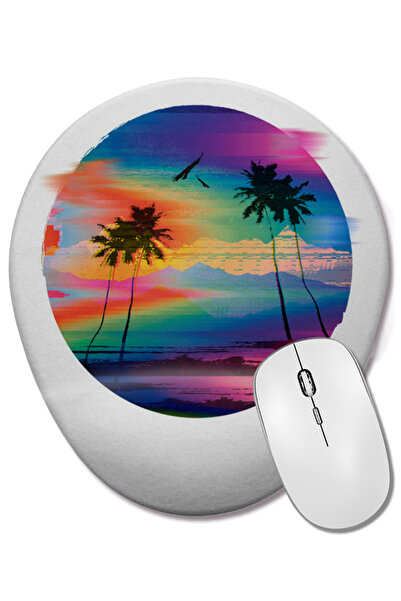 BASKI DÜNYASI Summer Glitch Οβάλ ποντίκι με υποστήριξη καρπού