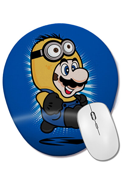 BASKI DÜNYASI Mouse Pad oval Super Minion Super Mario cu suport pentru închei...