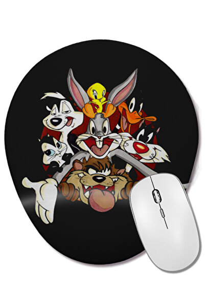 BASKI DÜNYASI Mouse Pad oval cu suport pentru încheietura mâinii din desene a...
