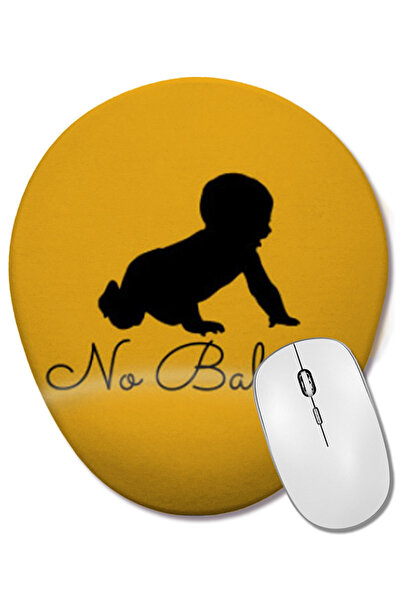 BASKI DÜNYASI Mouse Pad oval No Balance BABY cu suport pentru încheietura mâinii