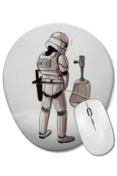 BASKI DÜNYASI Mouse Pad oval Trooper cu suport pentru încheietura mâinii