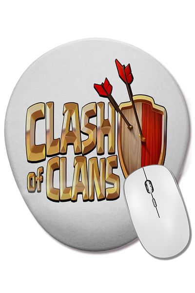 BASKI DÜNYASI Clash of Clans 02 Oval Mouse Pad with Wrist Support